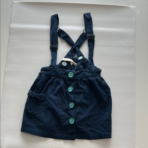 Matilda Jane Other - Matilda Jane Wonderment Like a Melody Kids Navy Blue Suspender Skirt Size 5